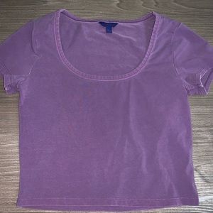 Aeropostale Purple Crop Top T-shirt